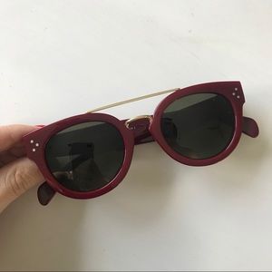 Celine cl 41043/s - Maroon/Gold Sunglasses
